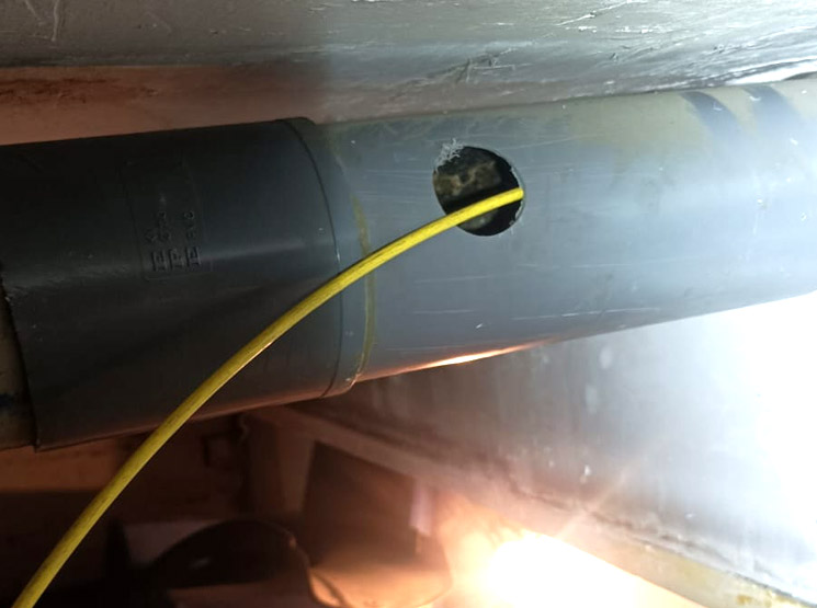 Diagnóstico de tuberías con ultrasonido industrial en Peralta de Calasanz